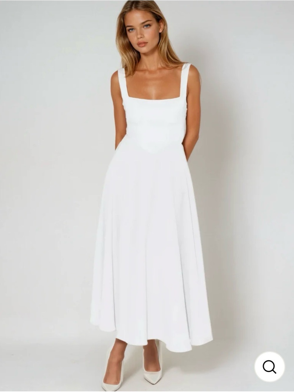 Joie White Cotton Midi Dress NWT!